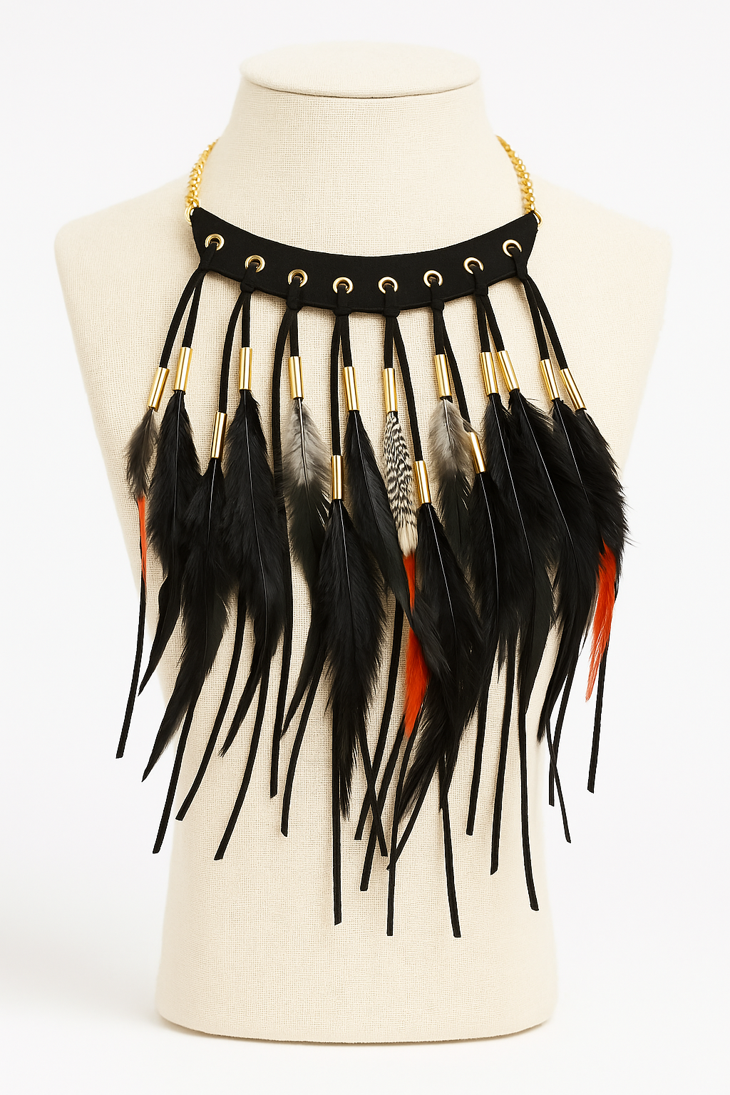 Shadow Feather Necklace