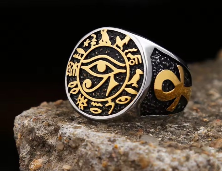 Ankh + Eye of Heru Ring